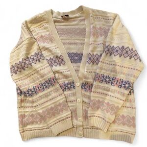 Grace Cream and Pink Women's Cardigan